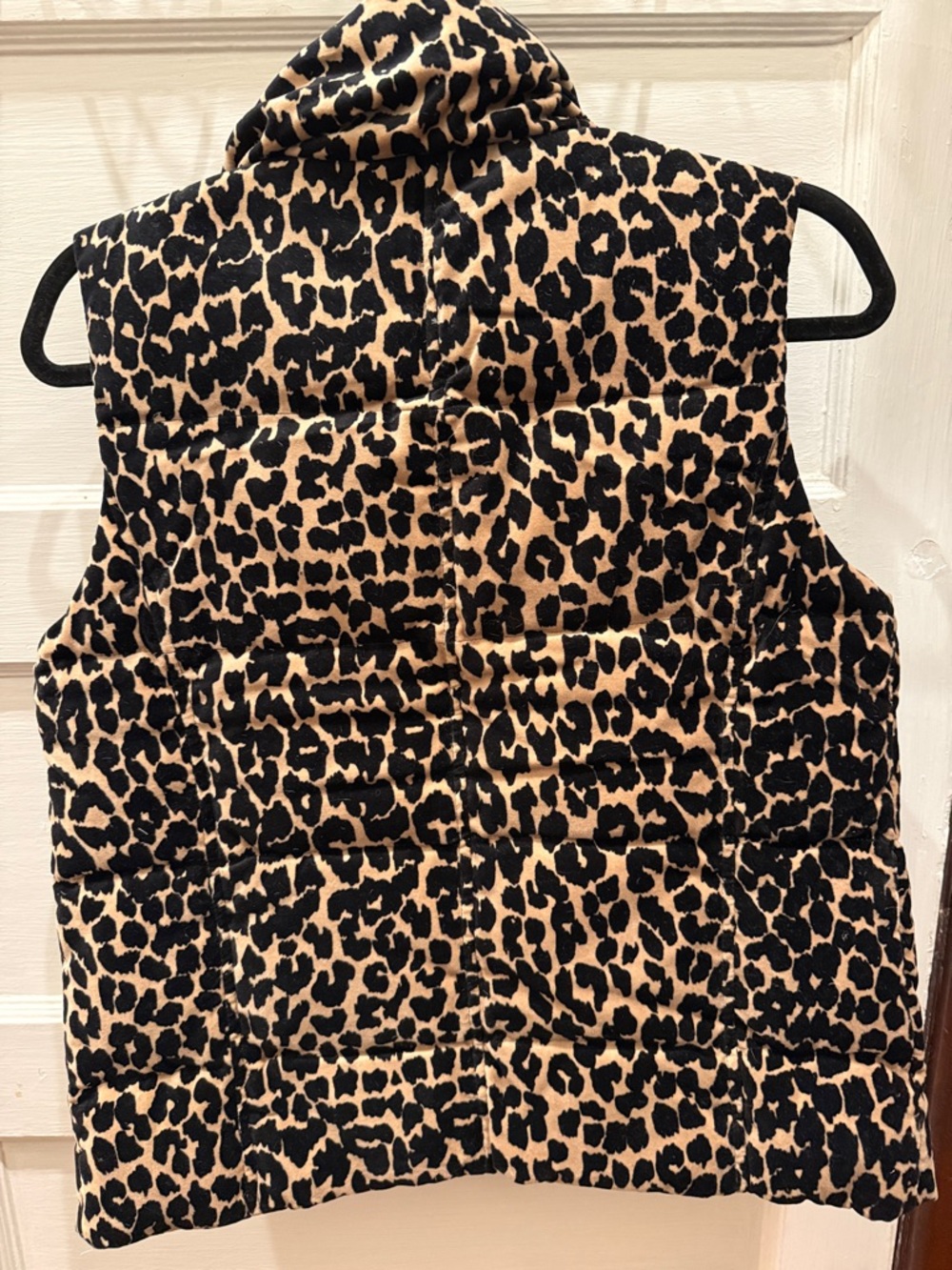 Juicy Couture Leopard-Print Quilted Vest in Black & Tan - Picture 3 of 3